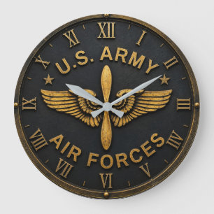 Reloj Redondo Grande U.S. Army Air Forces Military Aviation