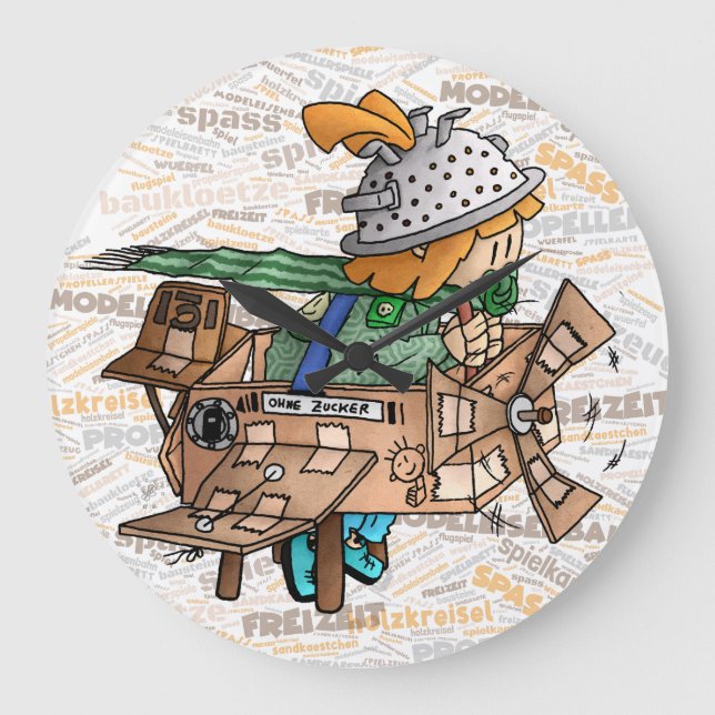 Reloj Redondo Grande Ugo - Flugspiel / Kissen Poster (Anverso)