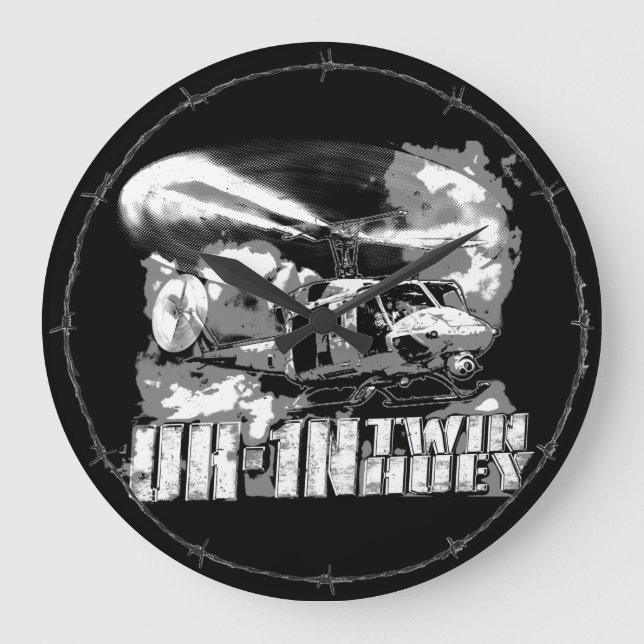 Reloj Redondo Grande UH-1N Twin Huey (Anverso)