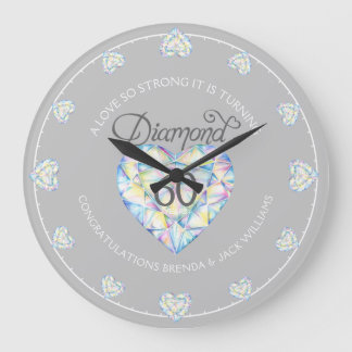 Reloj Redondo Grande Un amor tan fuerte boda de diamantes 60
