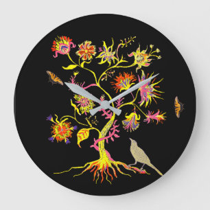 Reloj Redondo Grande Un árbol mágico de la vida