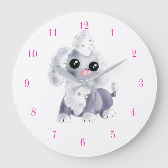 Reloj Redondo Grande Un cachorro (Anverso)