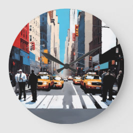 Reloj Redondo Grande Un Día En La Ciudad