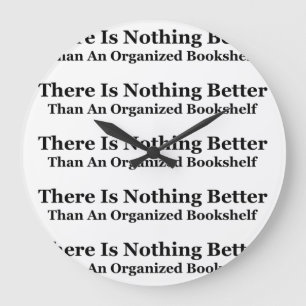 Reloj Redondo Grande Un estante organizado