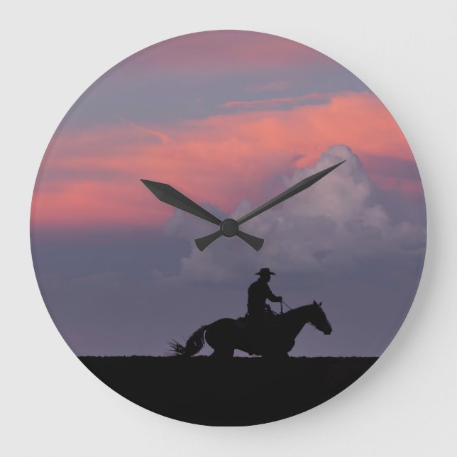 Reloj Redondo Grande Un Jinete, Un Horizonte (Anverso)