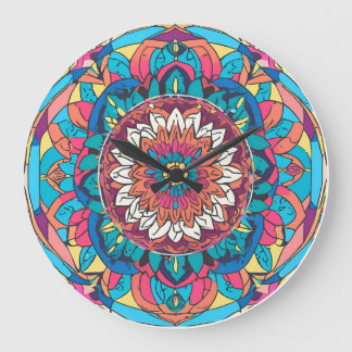 Reloj Redondo Grande Un mandala curieux
