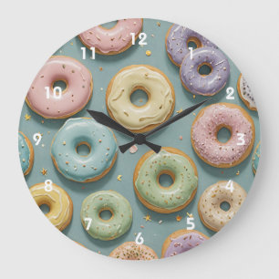 Reloj Redondo Grande Un sueño caprichoso de donas pastel