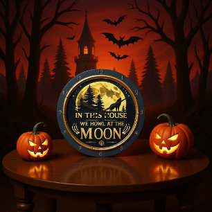 Reloj Redondo Grande Una casa que aullaba en la luna