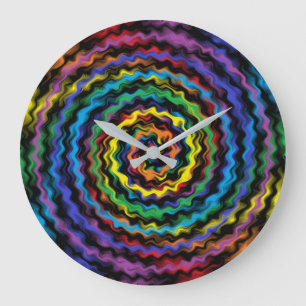 Reloj Redondo Grande Una Colorida Detonación