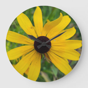 Reloj Redondo Grande Una Flor Ondulada