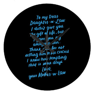 Reloj Redondo Grande Una graciosa hija de Derecho para mi querida hija 