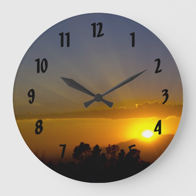 Reloj Redondo Grande ¡UNA GUERRA! Atardecer (Anverso)