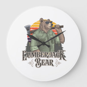 Reloj Redondo Grande Una joya divertida con un oso personalizado