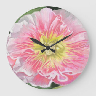 Reloj Redondo Grande Una Malva blanda y Crema_0165