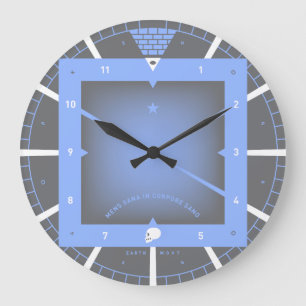 Reloj Redondo Grande Una Mente Sana en un Cuerpo Sano