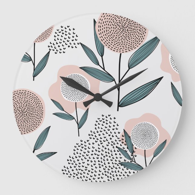 Reloj Redondo Grande Una rosa (Anverso)