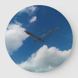 Reloj Redondo Grande Una suavidad en las nubes