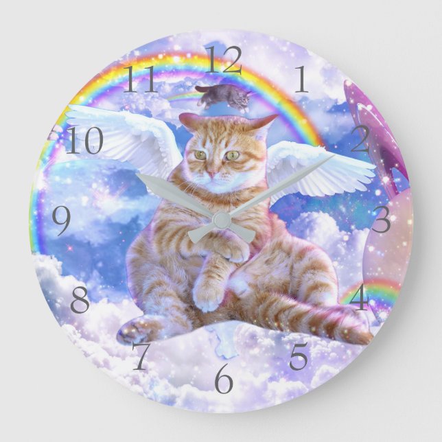Reloj Redondo Grande Unicorn - Caticorn (Anverso)