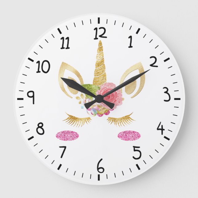 Reloj Redondo Grande Unicornio (Anverso)