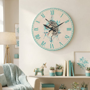 Reloj Redondo Grande Unicornio