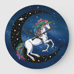 Reloj Redondo Grande Unicornio arcoiris celta