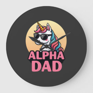 Reloj Redondo Grande Unicornio Divertido Papá Laufey Hombres Día del Pa