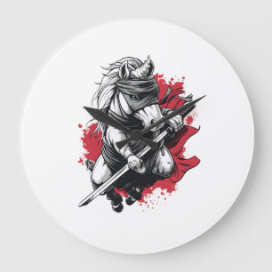 Reloj Redondo Grande Unicornio Furtivo Ninja (1)