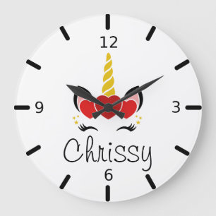 Reloj Redondo Grande Unicornio personalizado