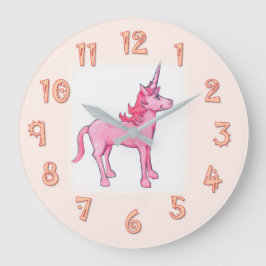 Reloj Redondo Grande Unicornio rosa