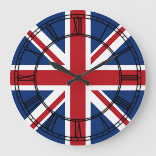 Reloj Redondo Grande Union Jack BRITÁNICO