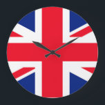 Reloj Redondo Grande United Kingdom Union Jack Flag<br><div class="desc">United Kingdom Union Jack Flag</div>