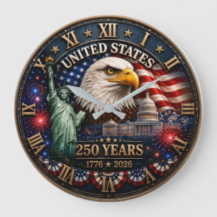 Reloj Redondo Grande United States 250 Years