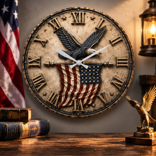 Reloj Redondo Grande United States Army Veteran Patriotic Military