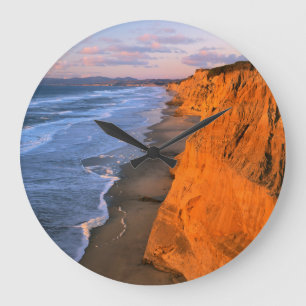 Reloj Redondo Grande USA, California, Cliffs At Pescadero State Beach