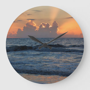 Reloj Redondo Grande USA, Georgia, Tybee Island, Tybee Island Beach