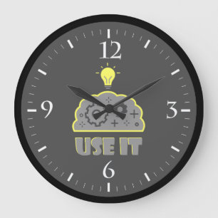 Reloj Redondo Grande Usa tu cerebro