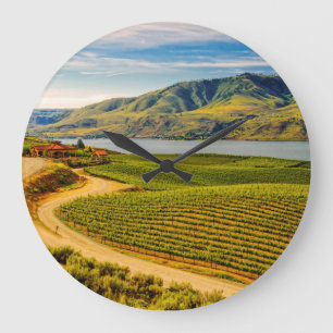 Reloj Redondo Grande USA, Washington, Lake Chelan. Benson Vineyards