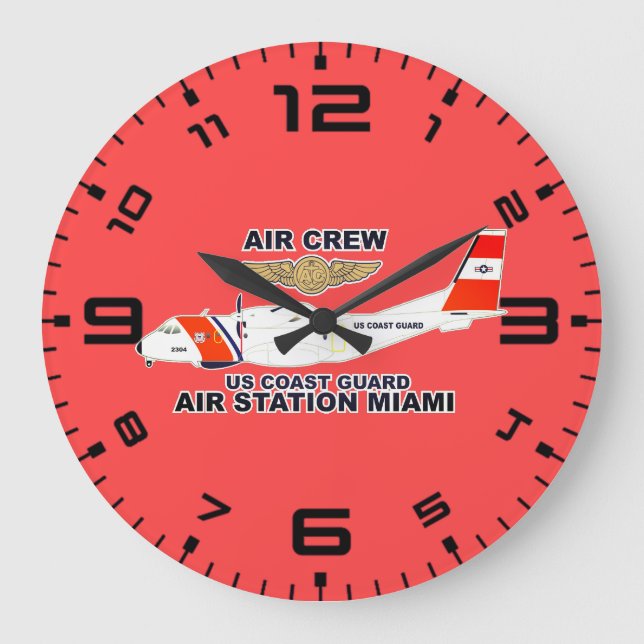 Reloj Redondo Grande USCG Air Station Miami Air Crew (Anverso)