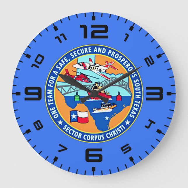 Reloj Redondo Grande USCG Station Corpus Christi Texas (Anverso)