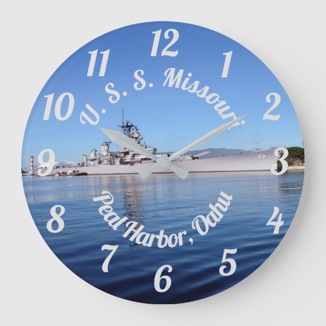 Reloj Redondo Grande USS Missouri (Anverso)