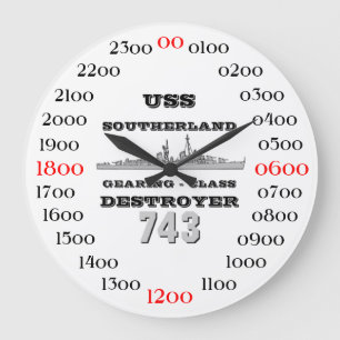 Reloj Redondo Grande USS Southerland (DD/DDR 743)