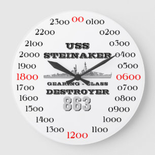 Reloj Redondo Grande USS Steinaker (DD/DDR/DD-863)