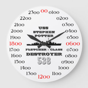 Reloj Redondo Grande USS Stephen Potter (DD-538)