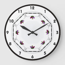 Reloj Redondo Grande Uvas Art Deco