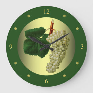 Reloj Redondo Grande Uvas blancas ~ Giorgio Gallesio ~ Frutas botánica