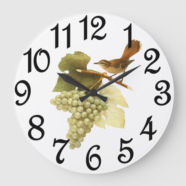 Reloj Redondo Grande Uvas de riesgo de oro (Anverso)