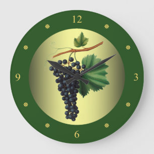 Reloj Redondo Grande Uvas venecianas~Giorgio Gallesio~Fruta botánica~