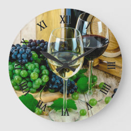 Reloj Redondo Grande Uvas y vino