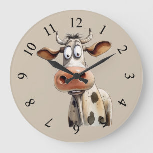 Reloj Redondo Grande Vaca caprichosa