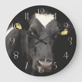 Reloj Redondo Grande Vaca Fresiana Holstein